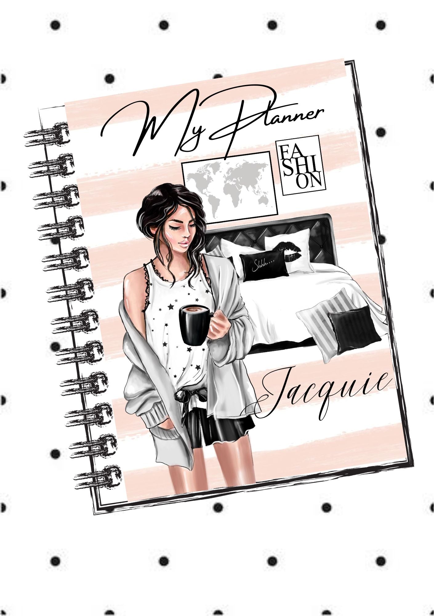 Fashio Personalized Planner Modern Design  / Planificador Personalizado Fashion Diseño Moderno