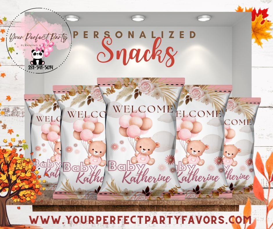 FALL SPECIAL-Filled Personalized Party Favors / ESPECIAL DE OTOÑO Snacks Personalizados Rellenos (Copy)