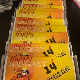 NARUTO -Filled Personalized Party Favors- 1 Dozen/ 1 Docena de Snacks Personalizados Rellenos