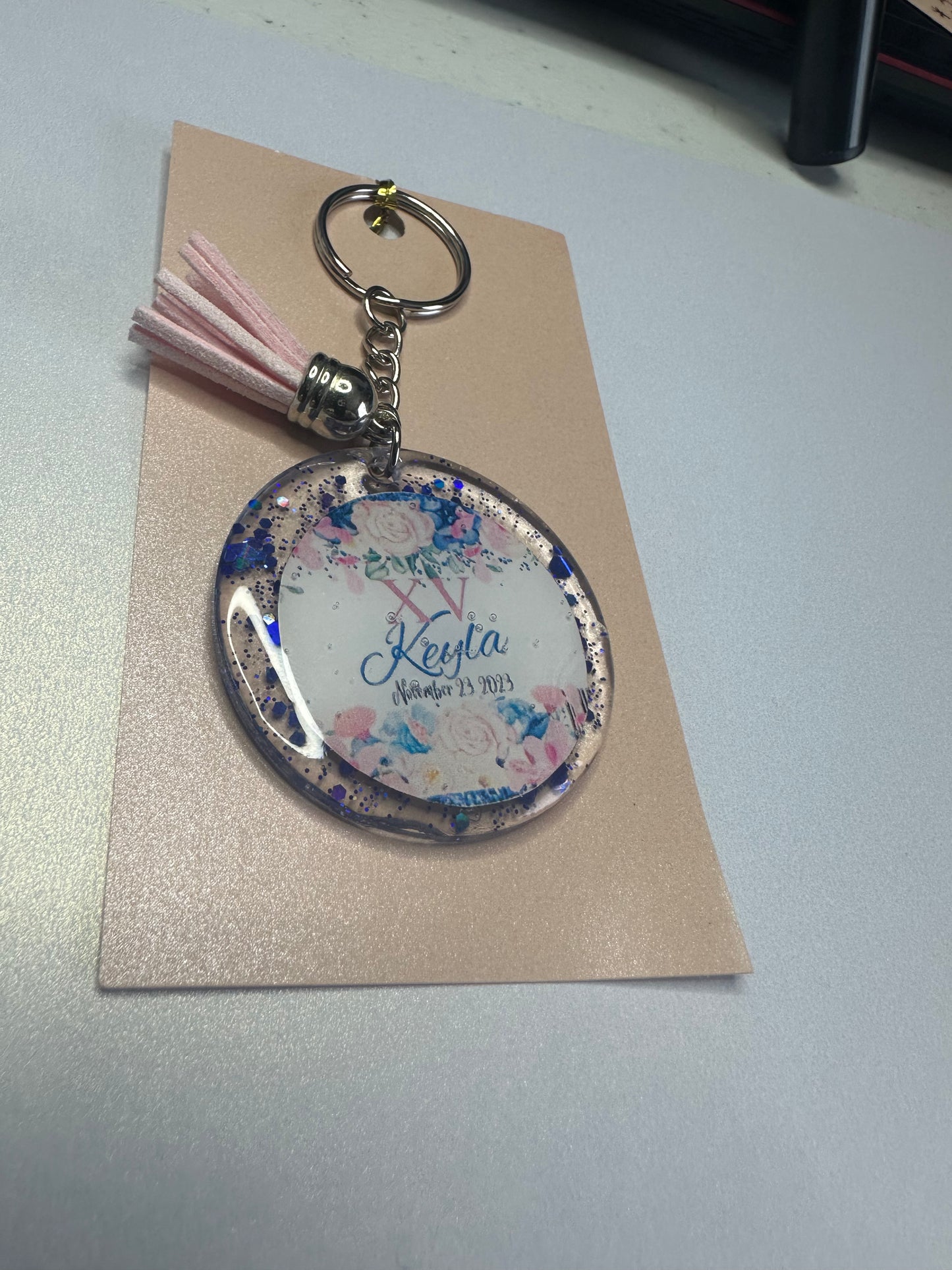 12 Resin Personalized Key Chains